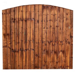 Vertical Weather Board Round Topped Fence Panel