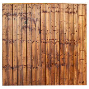 Vertical Weather Board Fence Panel with Heavy Duty Square Top